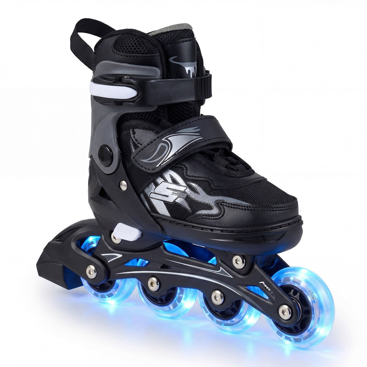 Adjustable Kids Inline Skates with Light-Up Wheels, Size 30-33