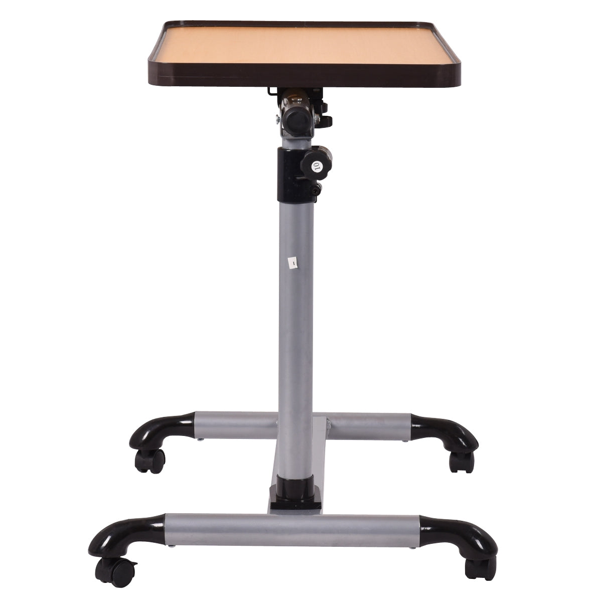 Adjustable Laptop Table With Wheels, Tilt Top 52x34 cm