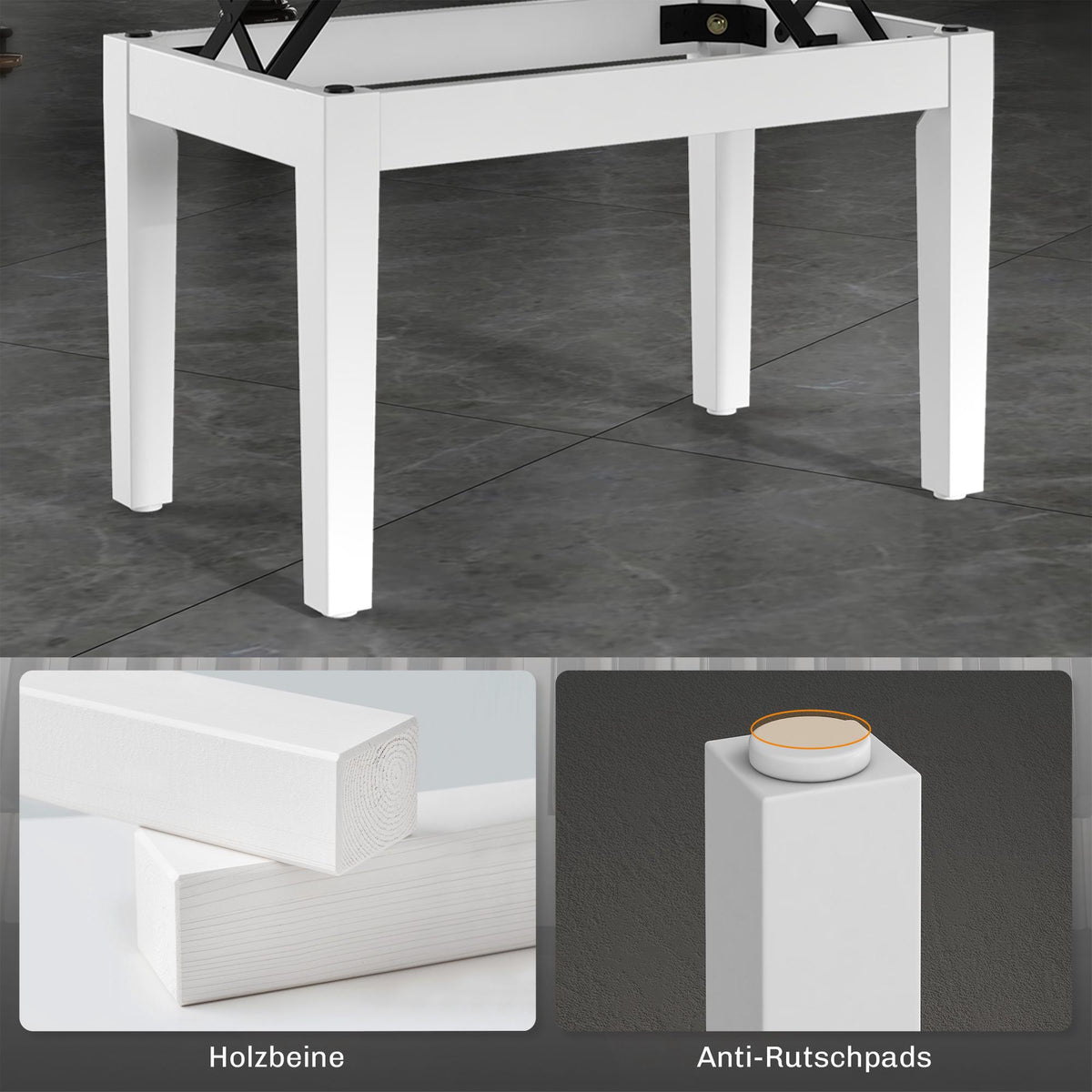 Adjustable Piano Bench with Storage, Faux Leather, White
