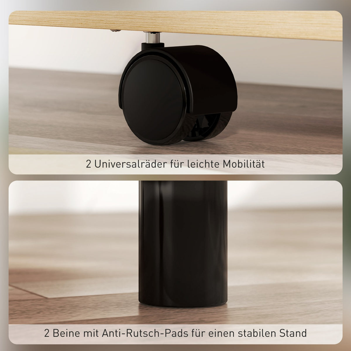 Adjustable Podium Stand with Shelves and Drawer, Oak Finish