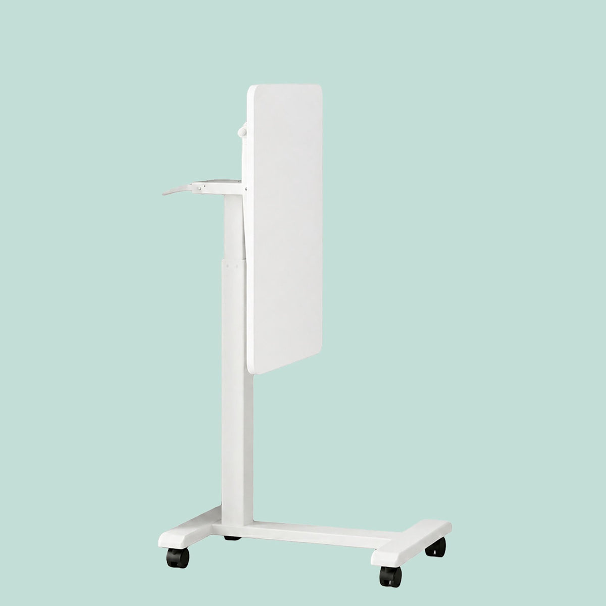 Adjustable Standing Desk with Castors – White, 60×40 cm