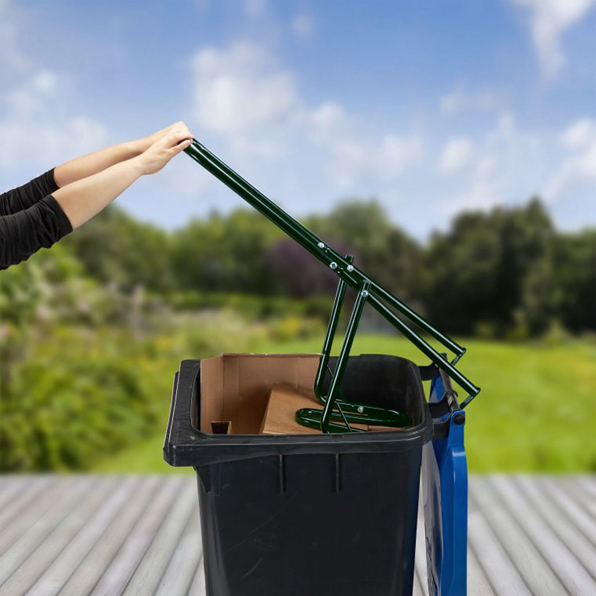 Adjustable Steel Bin Compactor for Waste Reduction