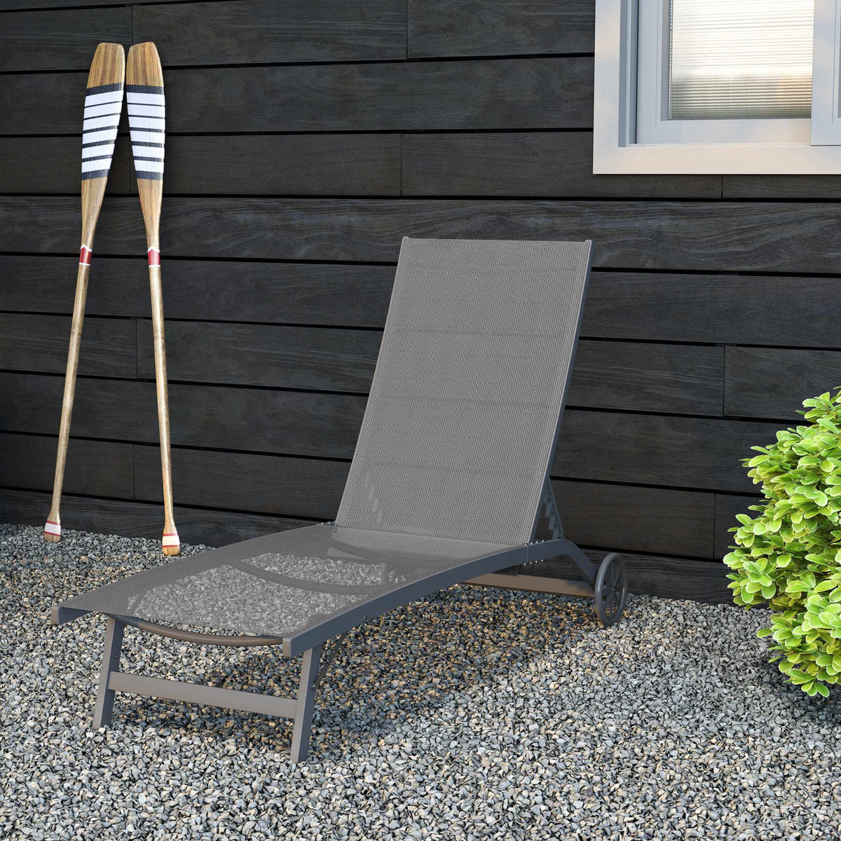 Adjustable Sun Lounger, Breathable Fabric, Aluminum Frame