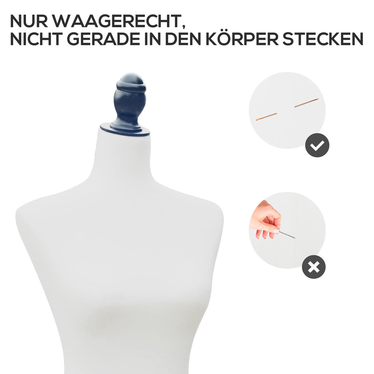 Adjustable White Mannequin Torso with Pinewood Base