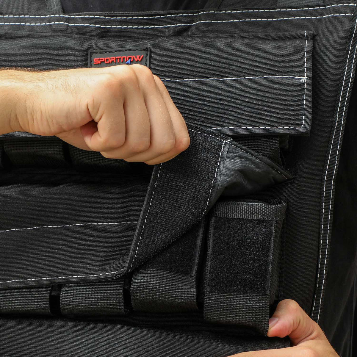 Adjustable weight vest 20kg with reflective strips, training vest, running vest for weightlifting, running and fitness, body weight training, men and women