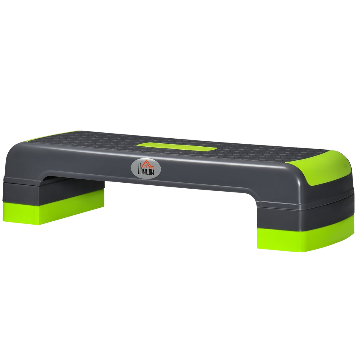 Aerobic stepper height-adjustable fitness step board 10/15/20 cm indoor outdoor load capacity up to 150 kg 78 x 28 cm green for effective training