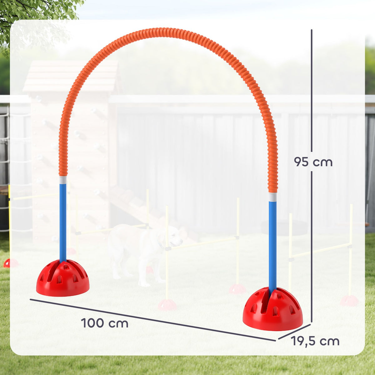 Agility Set Dogs 5-piece fillable agility equipment for dog training hurdle set with adjustable agility doors carry bag training accessories coordination training for games training