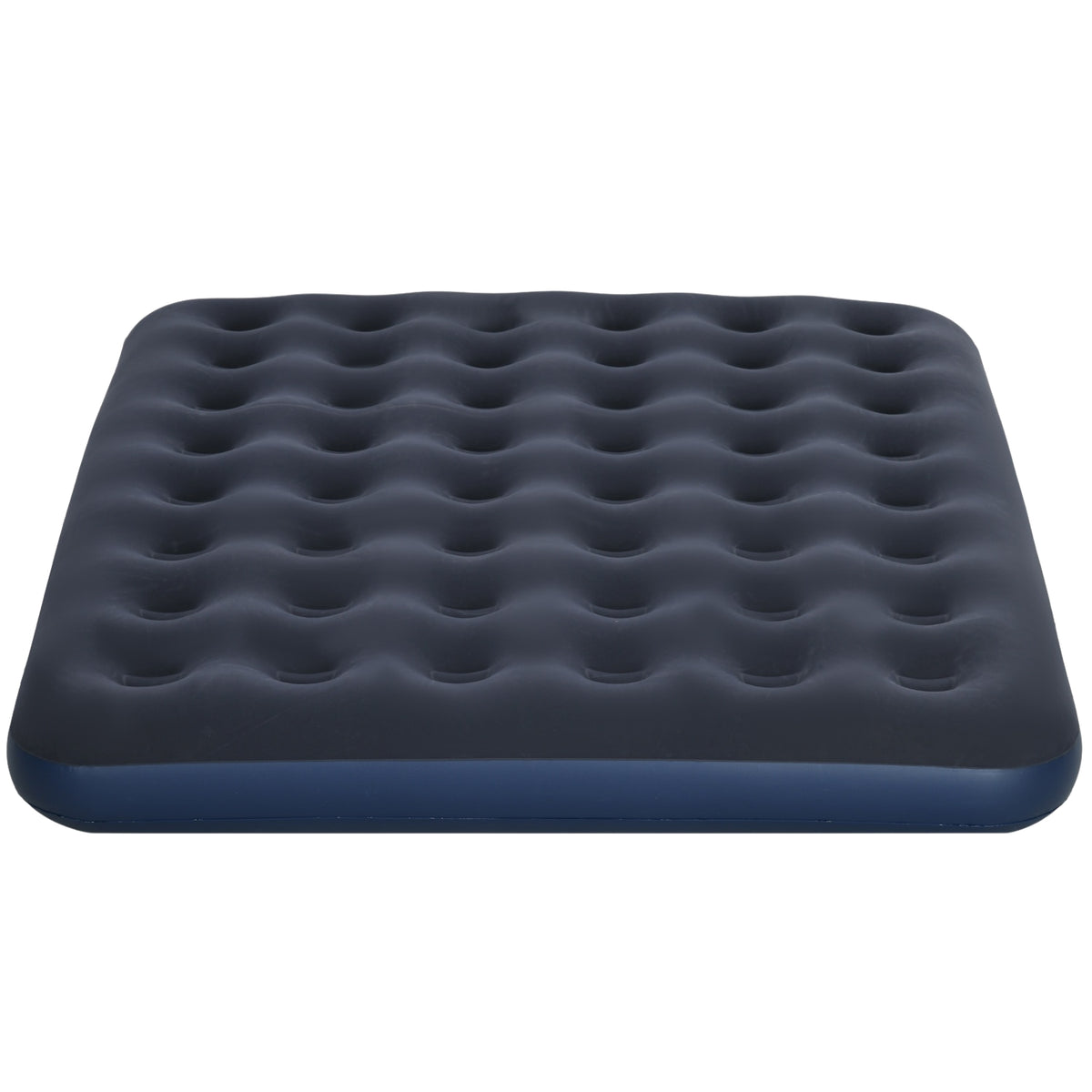 Air Bed Folding Double Camping Bed, Dark Blue, 203X152X22Cm