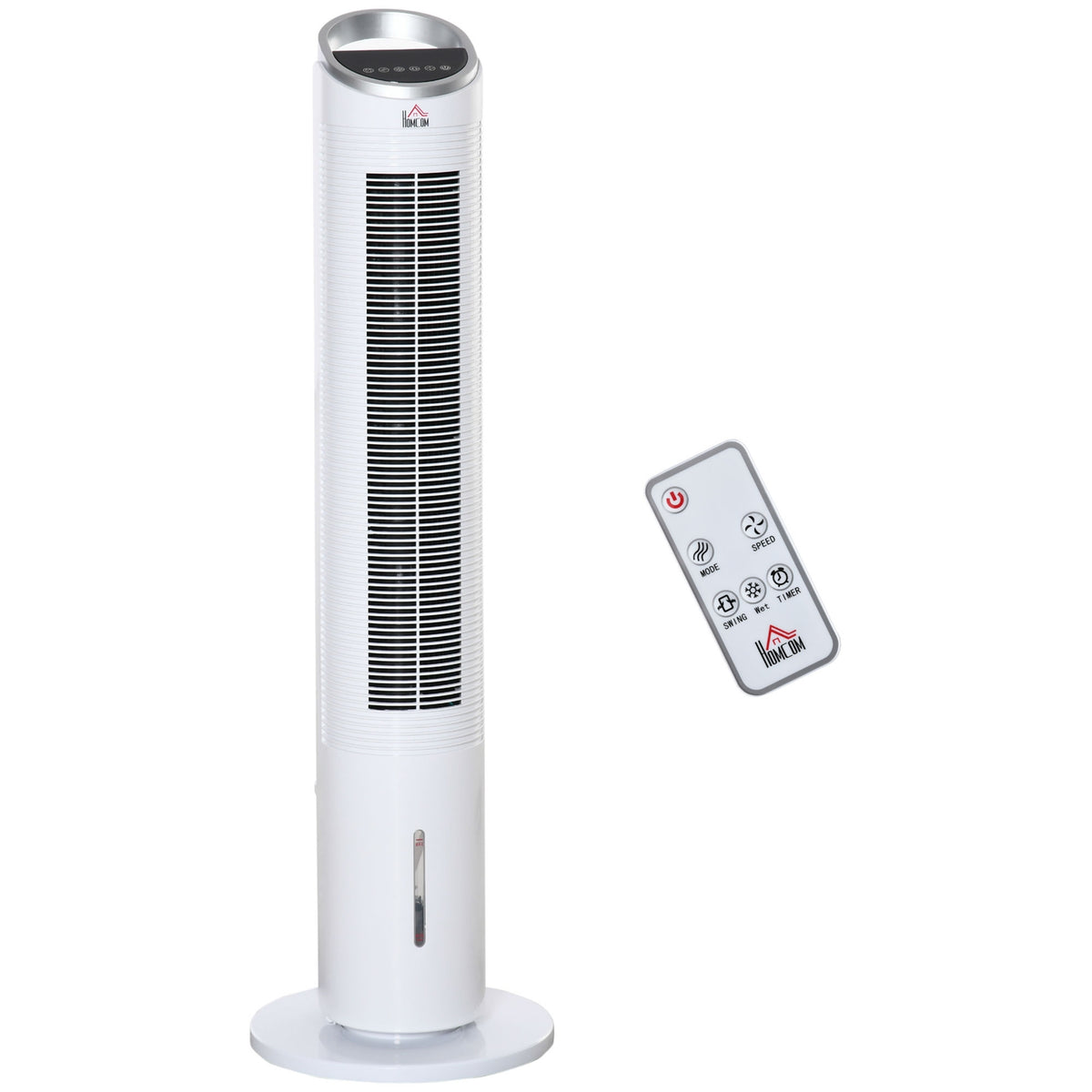 Air Cooler Tower Fan With Water Cooling, Remote Control, Air Humidification, 8H Timer, 20㎡, 60W, Ø30X100.8H Cm