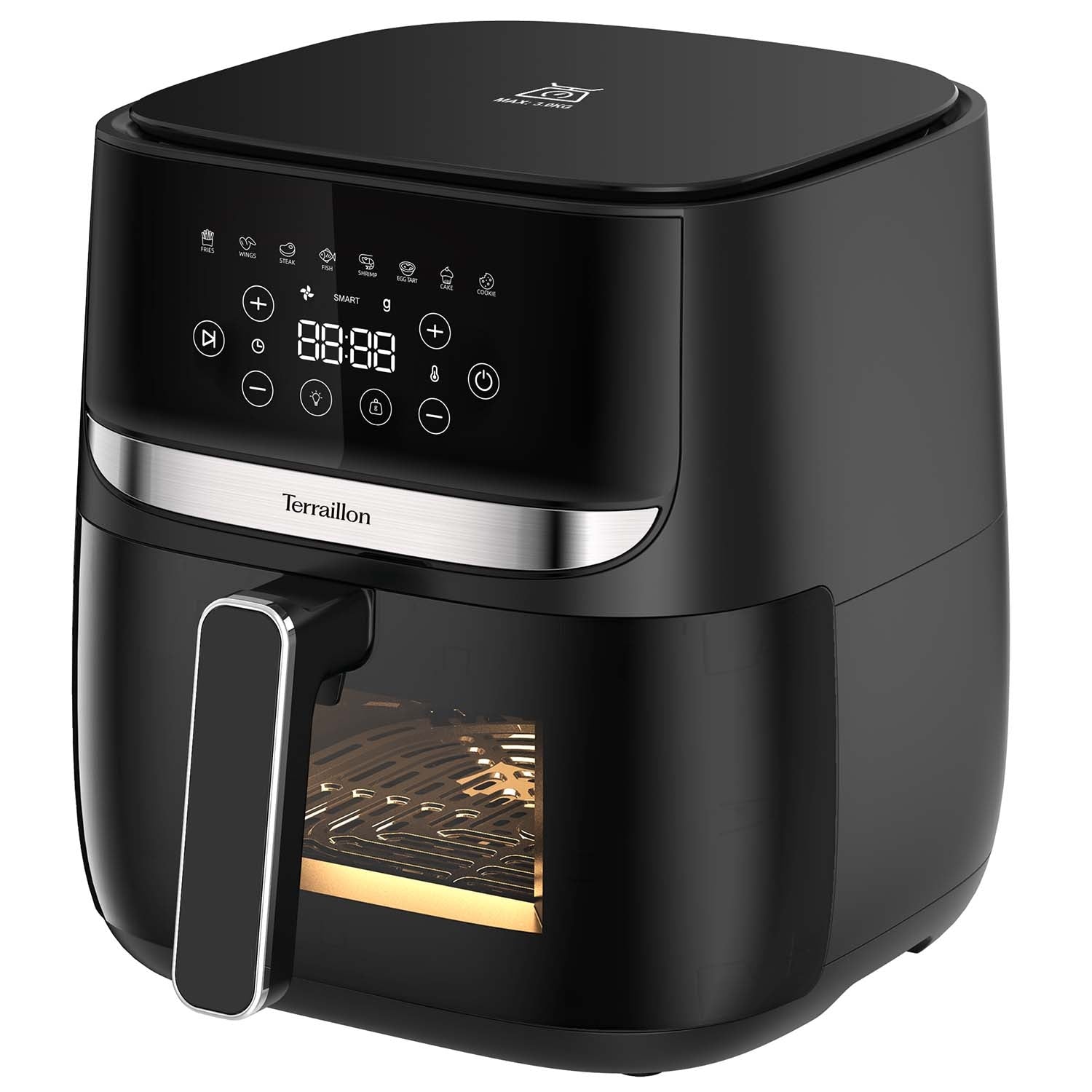 Air Fryer with Built-In Scale, 2-in-1, 5.7L Capacity