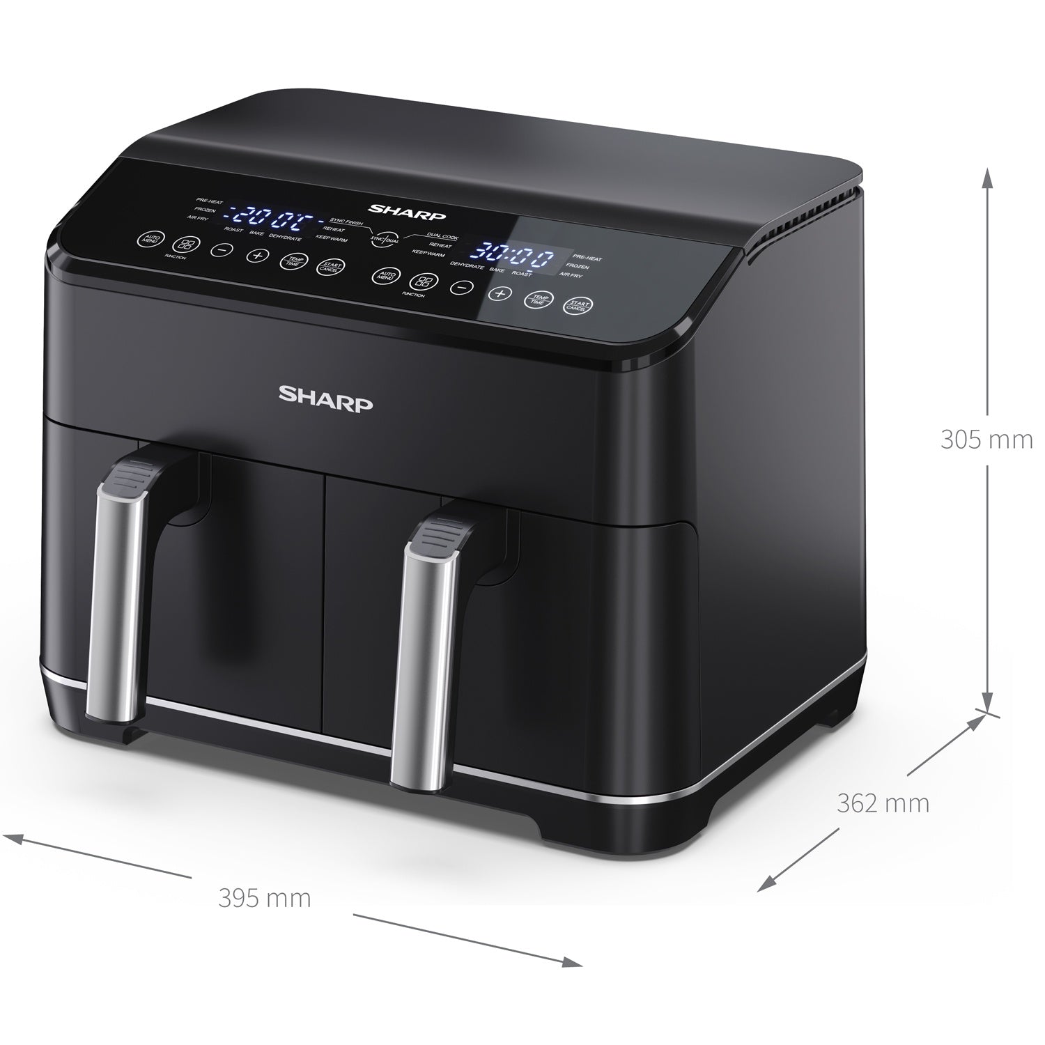 Airfryer Double 2X4L 2X1800W - AF-GD82AE-B