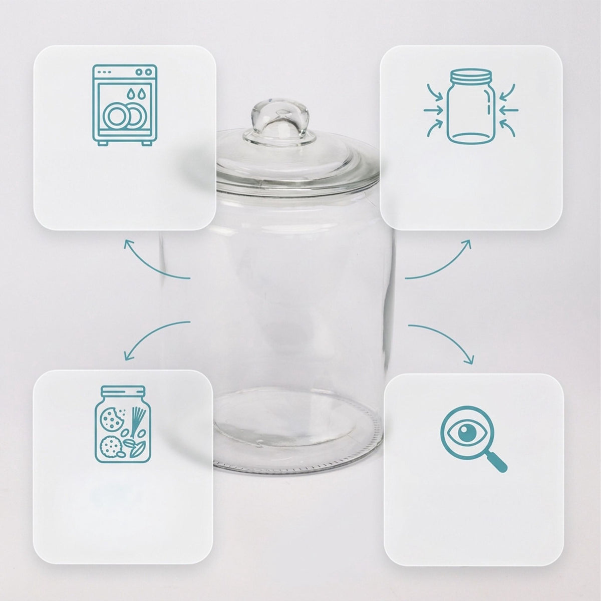 Airtight Glass Storage Jar with Silicone Seal
