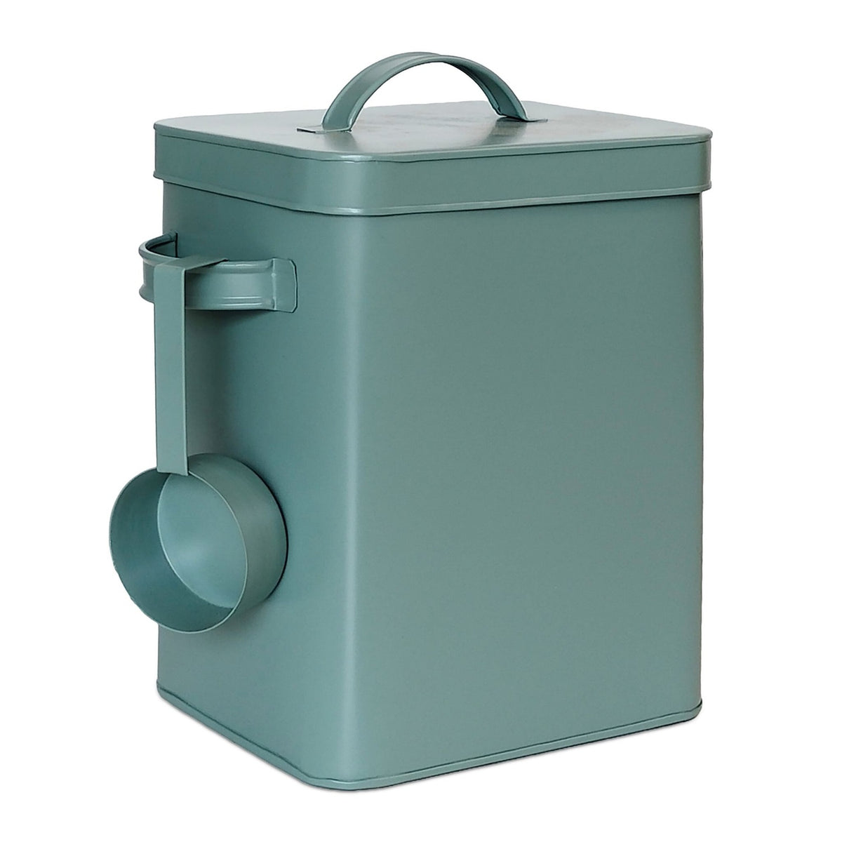 Airtight Metal Storage Tin with Scoop