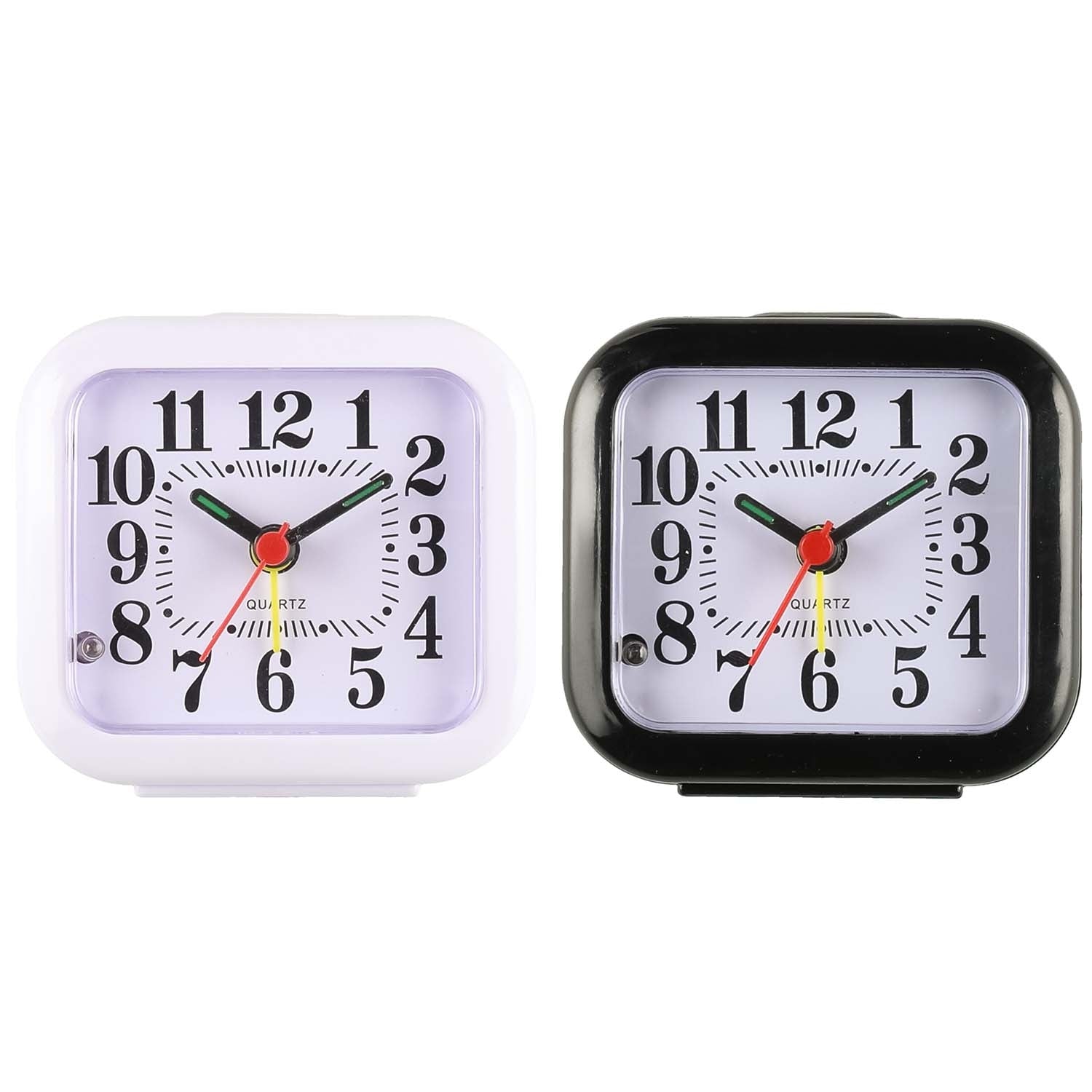 Alarm Clock, 8x3x7.5cm, Black/White, 10-Pack