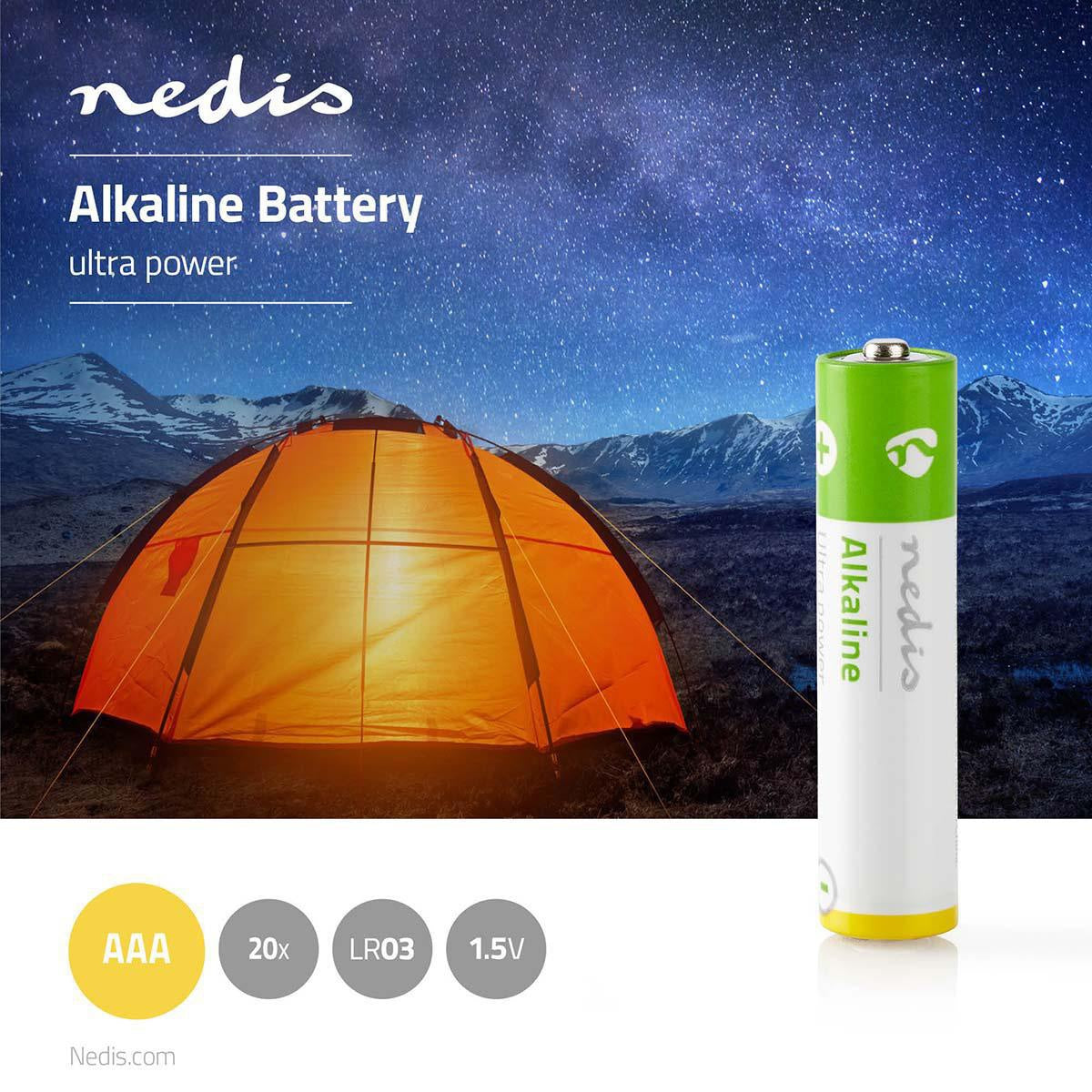 Alkaline Battery AAA | 1.5 V DC | 20-Pack