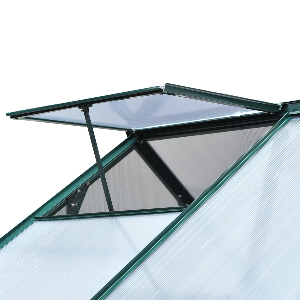 Aluminium Greenhouse with Roof Vent, 190 x 132 x 201 cm