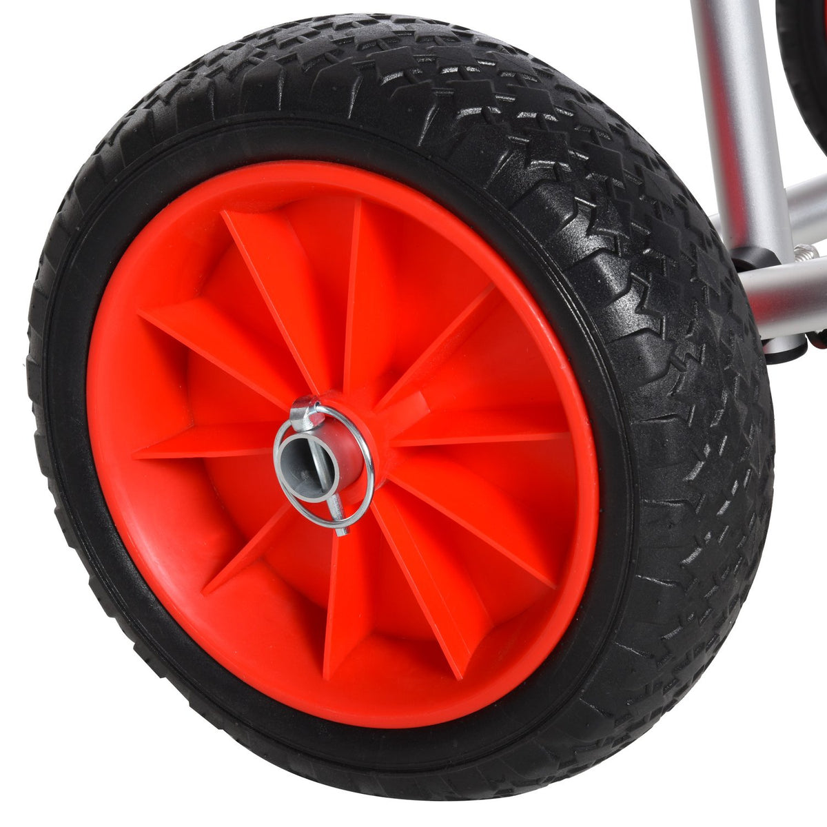 Aluminum Canoe Cart, Kayak Cart, Surf Cart, Foldable With Strap, Pu Wheels, Silver, Up To 75 Kg, 68 X 44.5 X 40 Cm