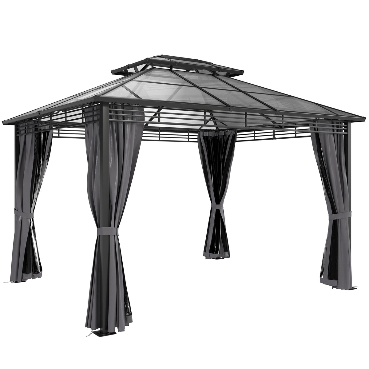 Aluminum Garden Pavilion 3.6x3m with Mosquito Netting