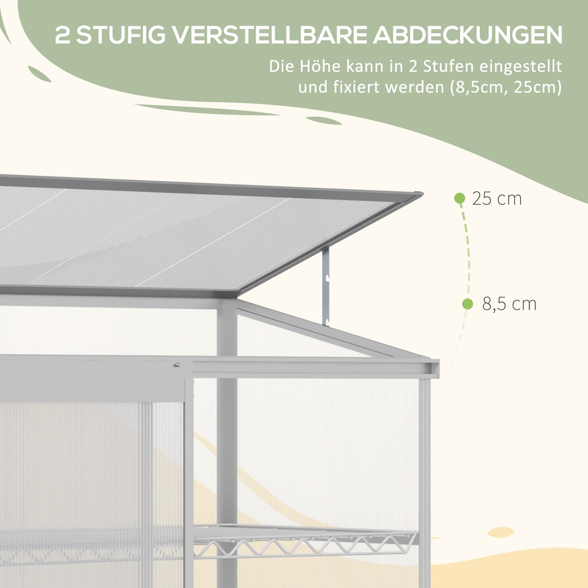Aluminum Greenhouse With Foundation Frame 3 Levels Cold Frame 131 X 58 X 139.5 Cm Greenhouse Plant House Tomato House
