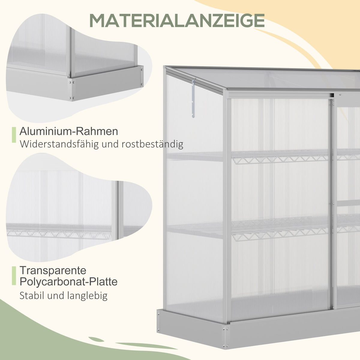 Aluminum Greenhouse With Foundation Frame 3 Levels Cold Frame 131 X 58 X 139.5 Cm Greenhouse Plant House Tomato House