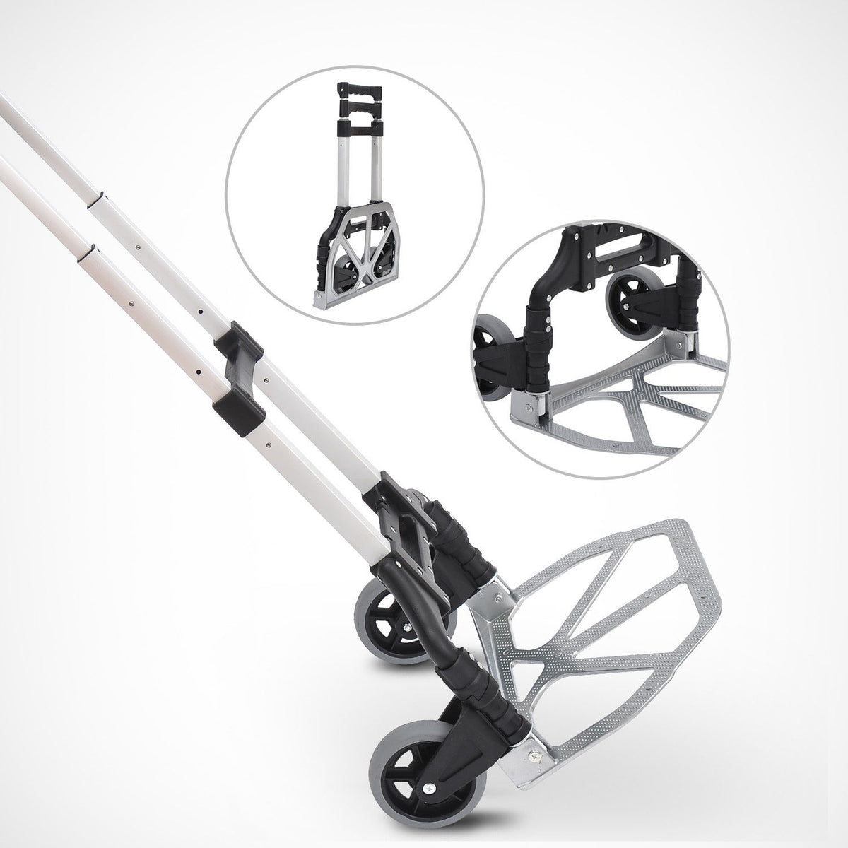 Aluminum Sack Truck Transport Truck Foldable Hand Truck Stacking Truck Aluminum Max. Load Capacity 70 Kg
