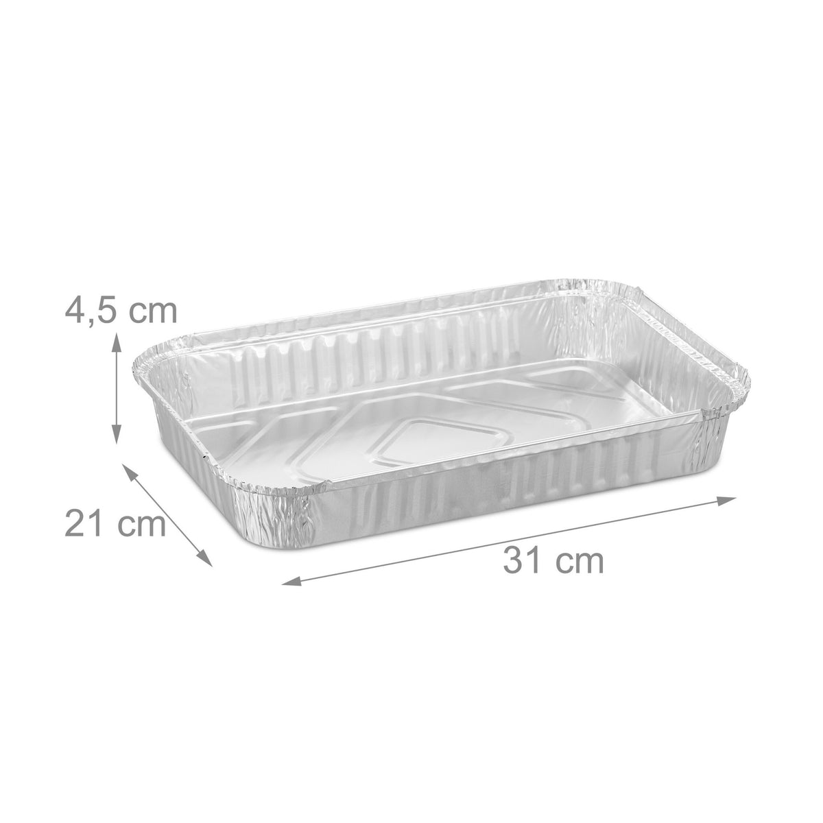Aluminum grill tray, set of 25