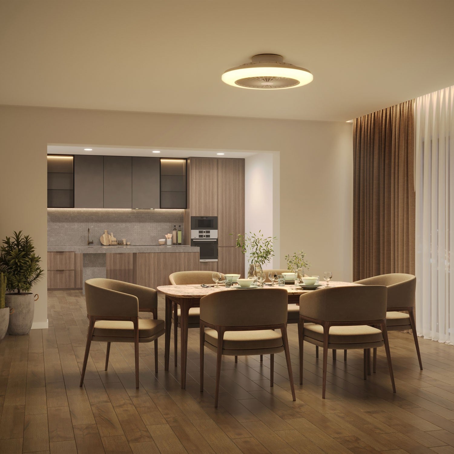 Amigo Ceiling fan with LED lighting Warm/cool white 4000 lm