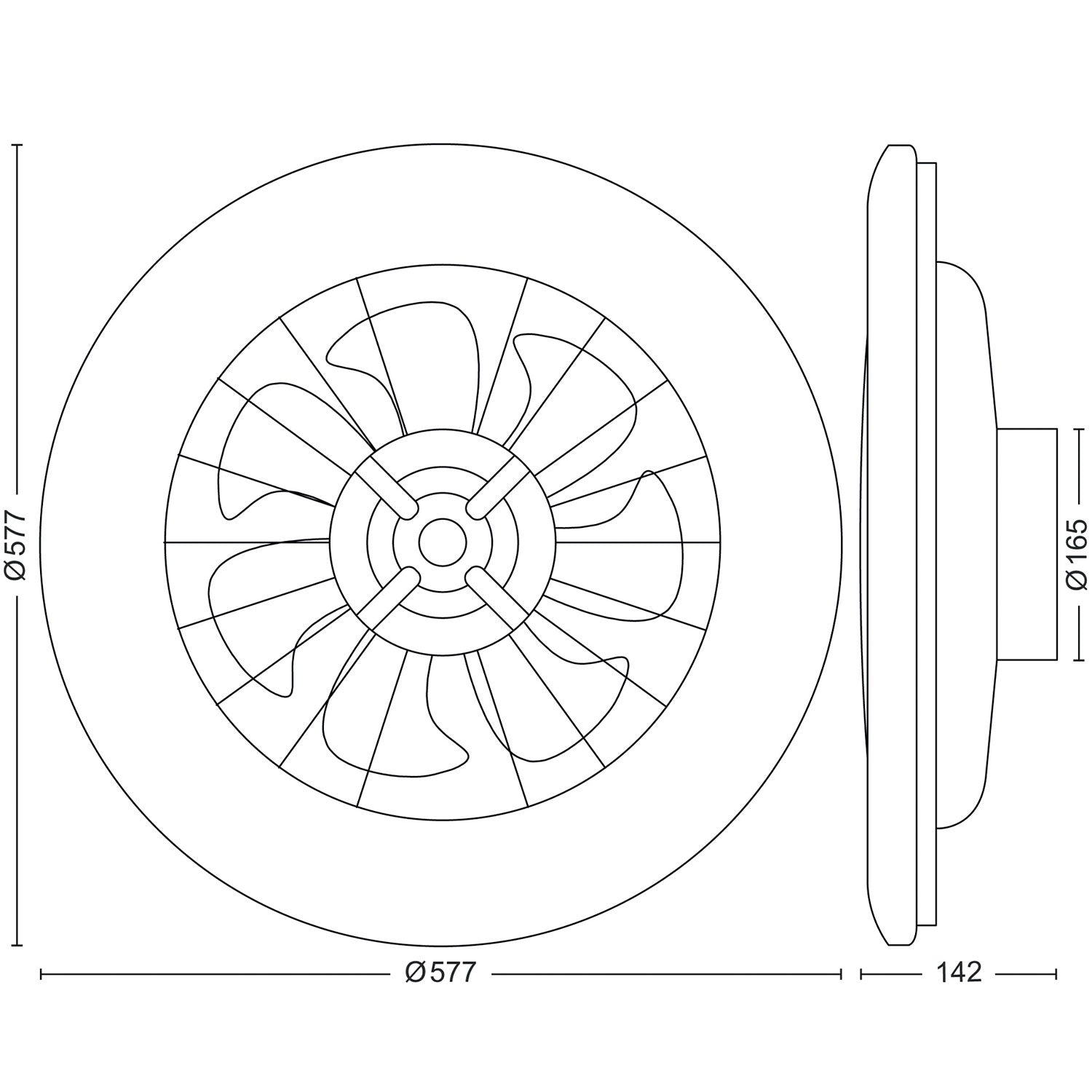 Amigo Ceiling fan with LED lighting Warm/cool white 6000 lm