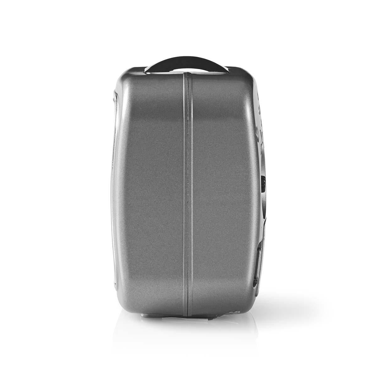 Analog Desk Alarm Clock | Snooze function | Backlighting | Grey/White