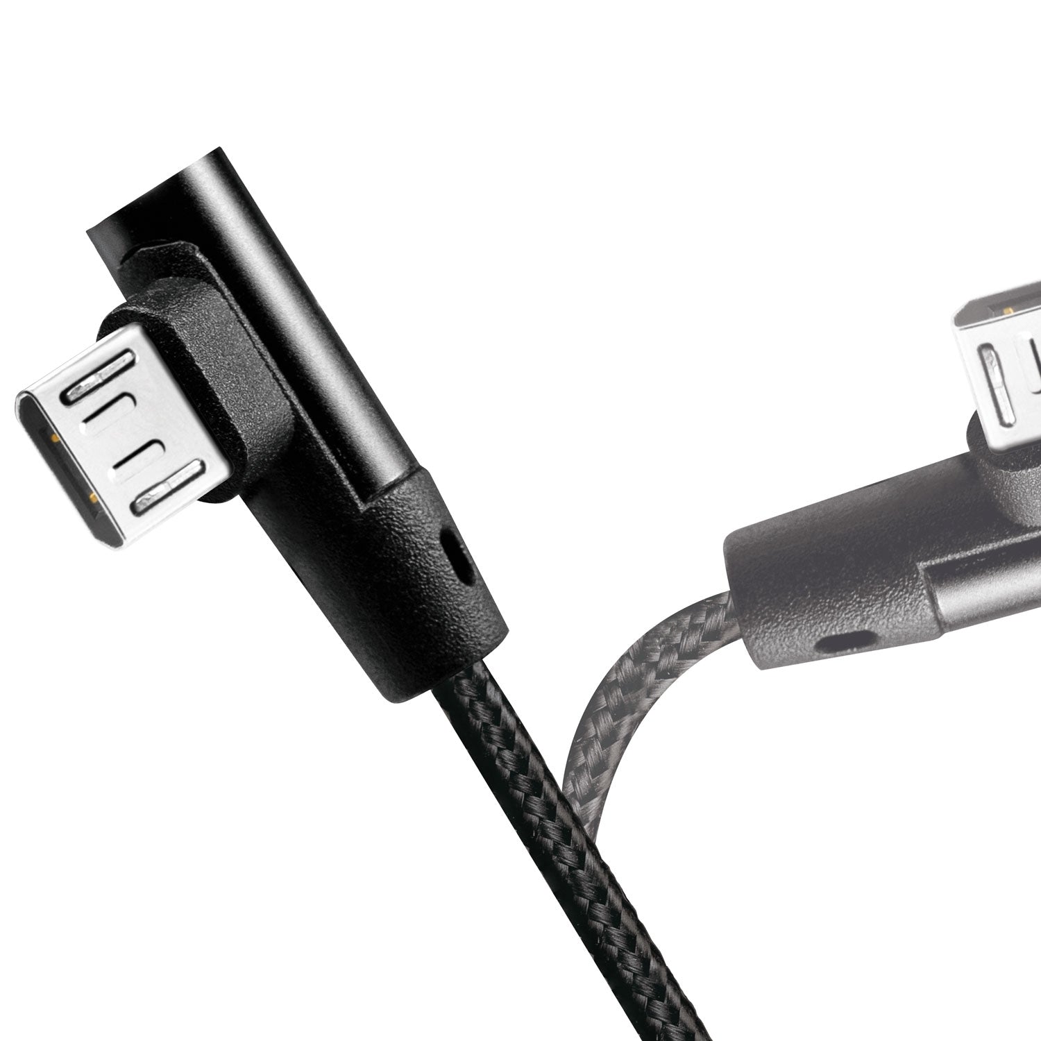 Angled MicroUSB cable USB 2.0 15W 1m