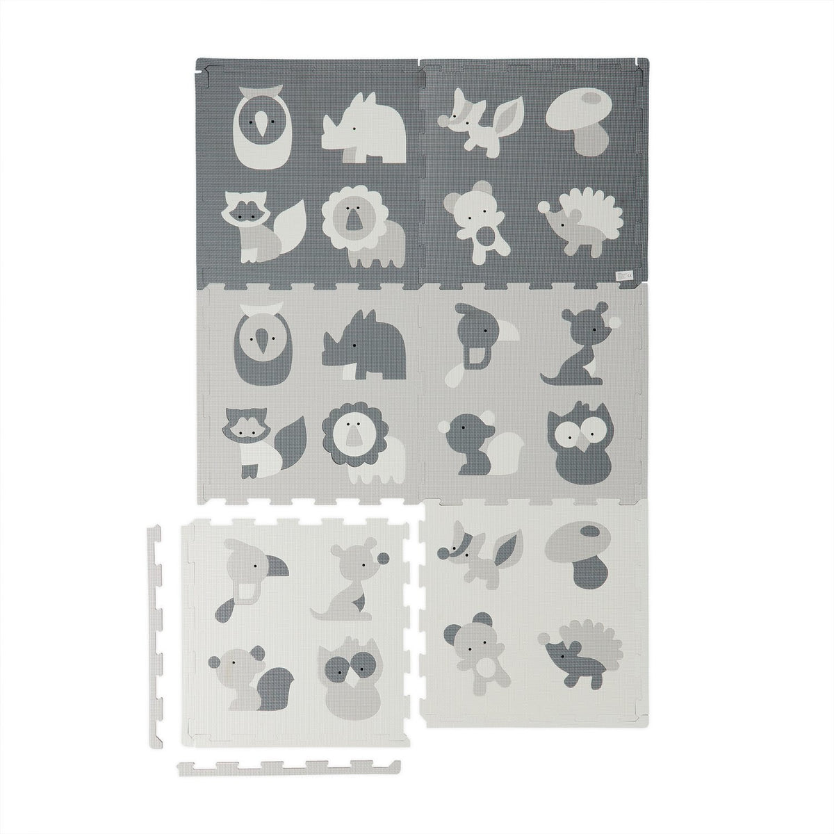 Animal Puzzle Mat – Foam, 6 Mats, 12 Edges