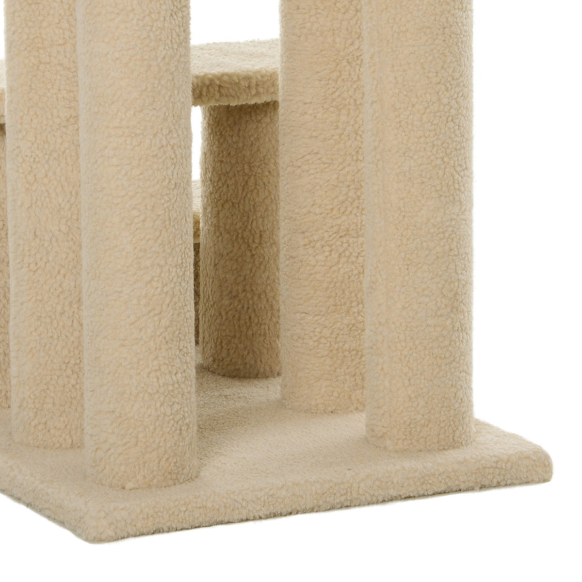 Animal Stairs Dogs Cats 4-Step Plush Beige 63.5X43X60Cm