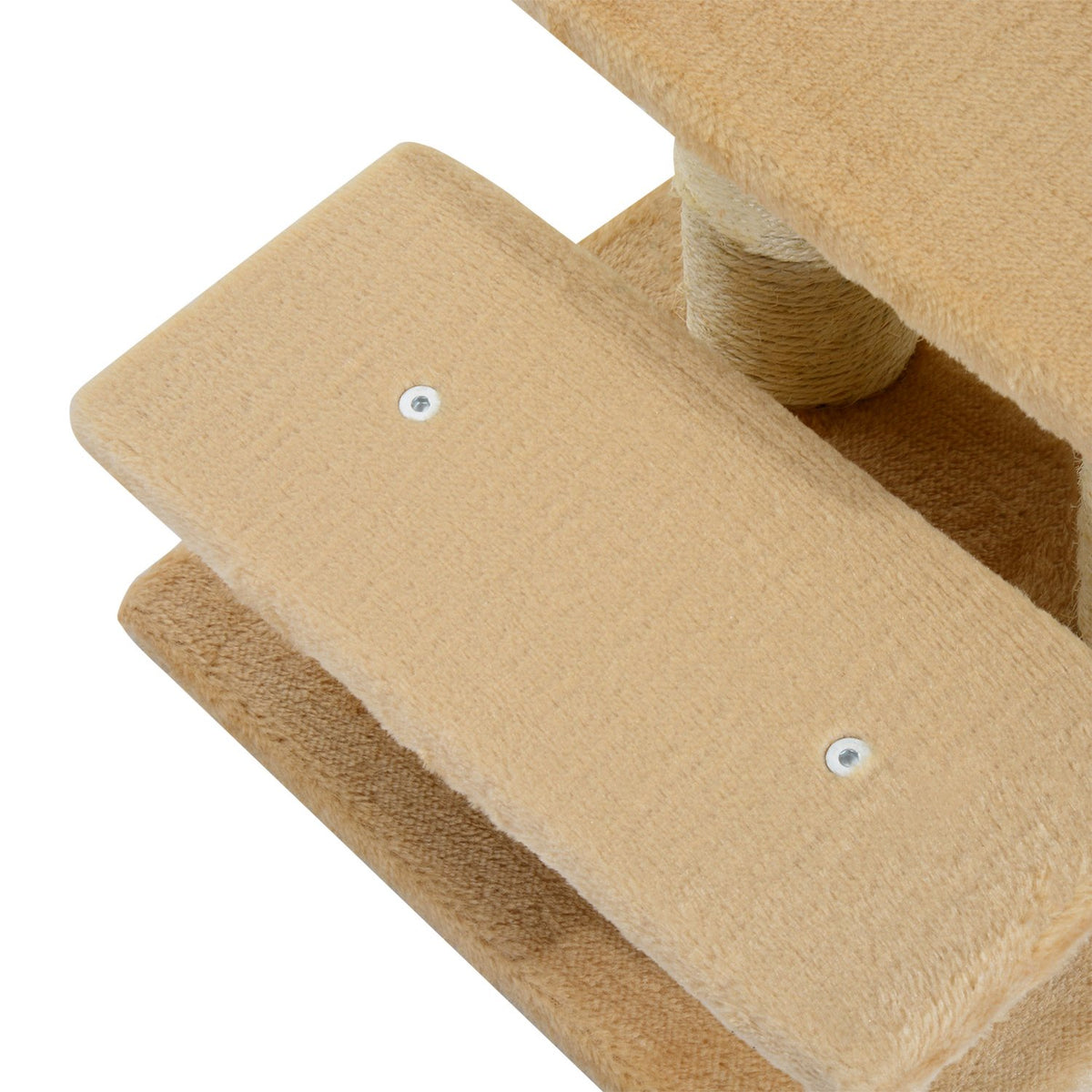 Animal Stairs For Cats And Dogs 3-Step Dog Stairs, Plush, Cream, 45X35X34 Cm