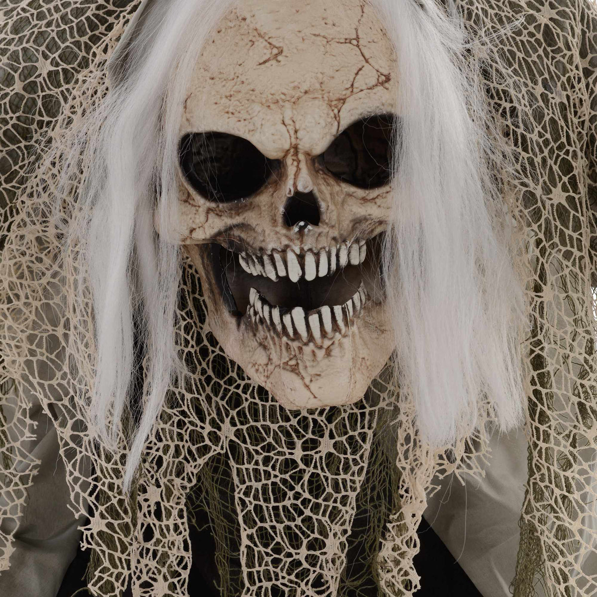 Animated Halloween Skeleton Ghost with Red Eyes, 160 cm