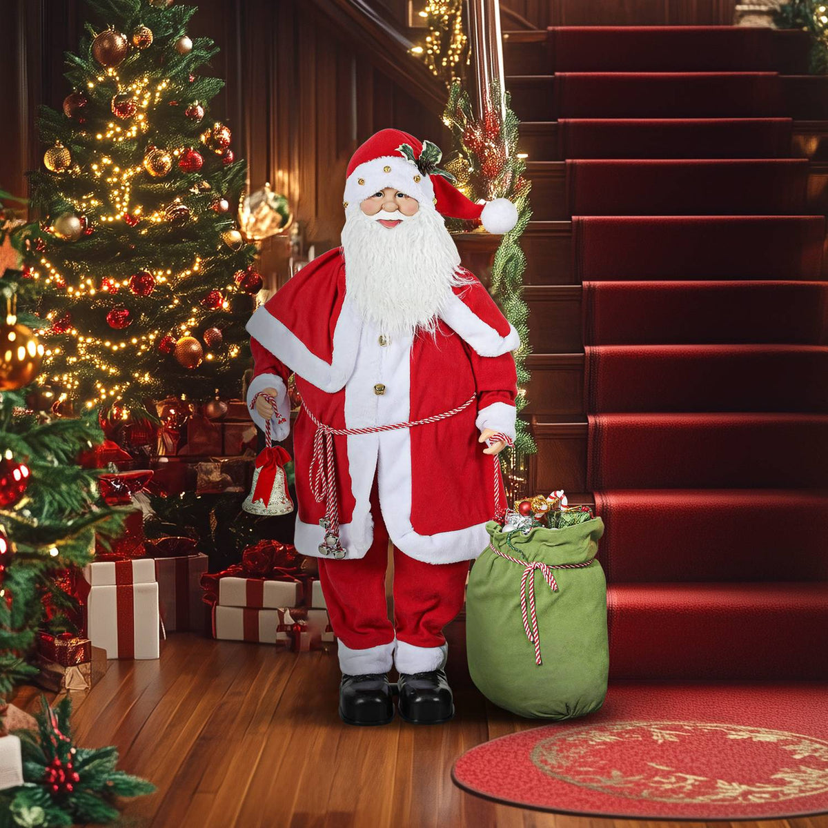 Animated Santa Claus with Music and Motion, Indoor Use