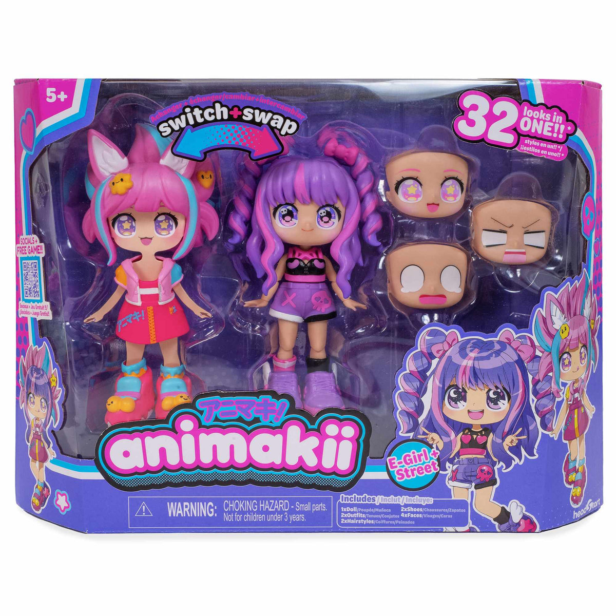 Anime-Inspired Doll Set with Outfits & Accessories