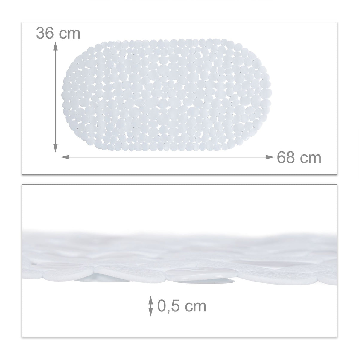 Anti-Slip Bath Mat Stone Design