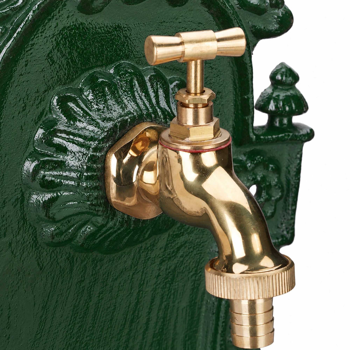 Antique Green Wall Fountain, Cast Aluminium Basin
