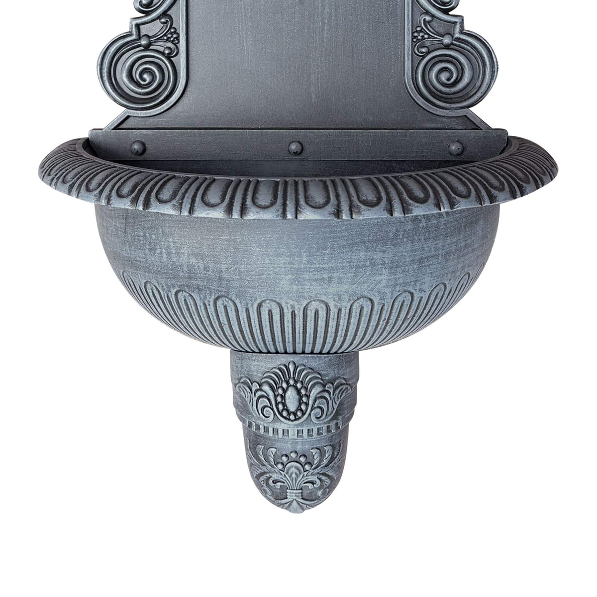 Antique Grey Wall Fountain, Cast Aluminium, XL