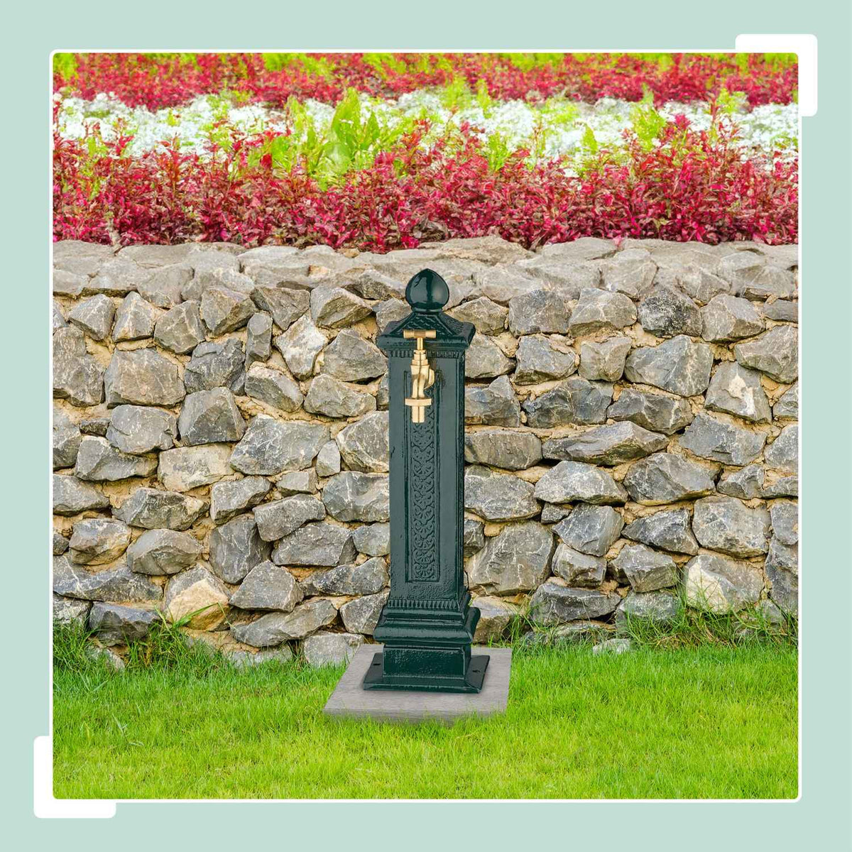 Antique Metal Column Fountain, 47 cm