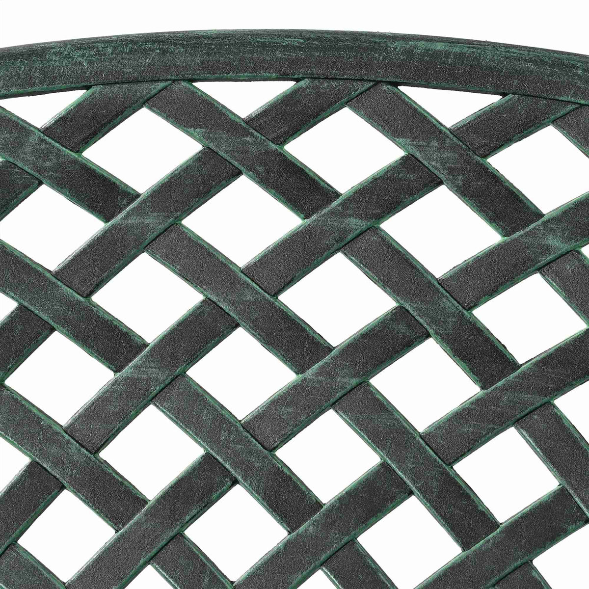 Antique Metal Garden Bench, Black & Green