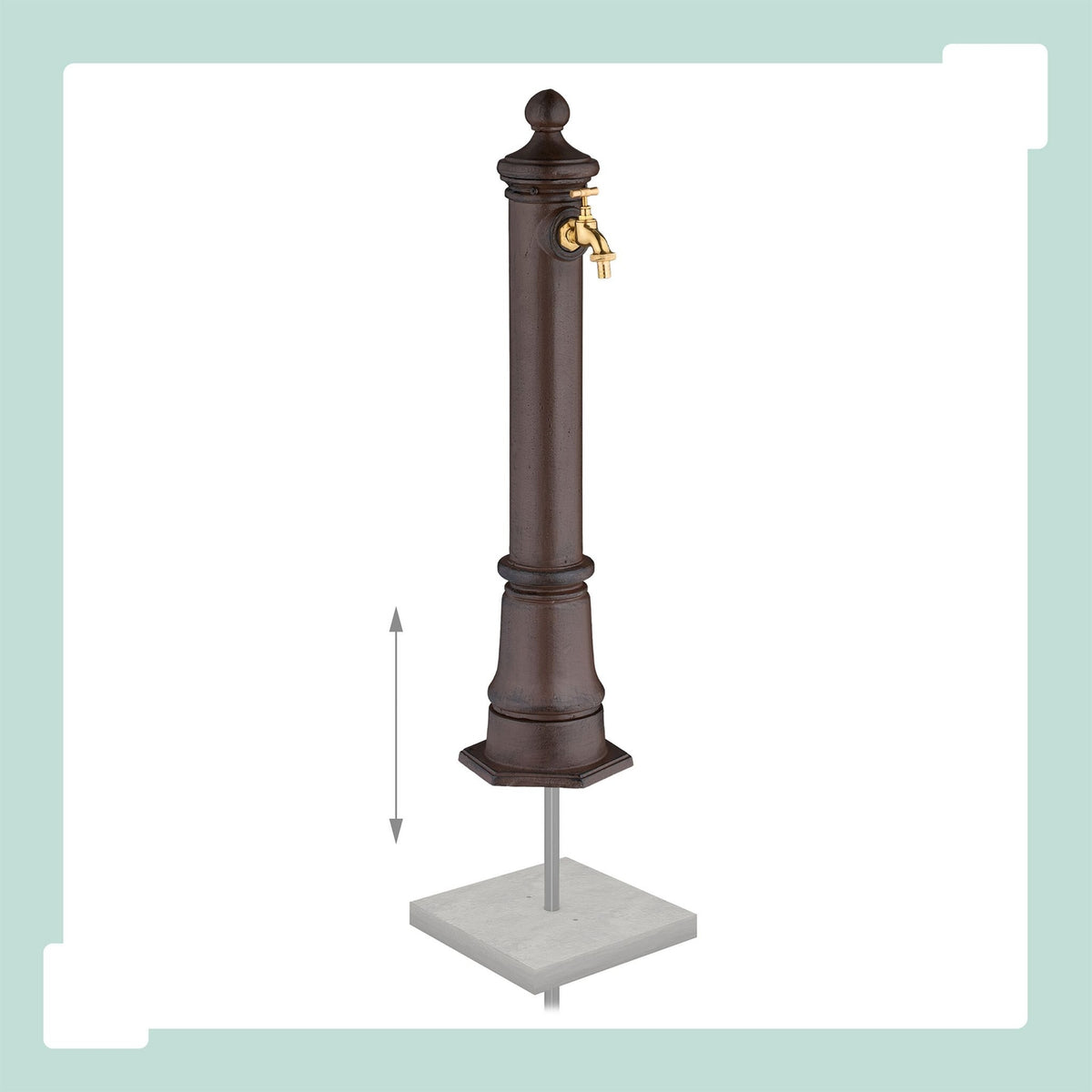 Antique Metal Garden Fountain with Tap, 80 cm
