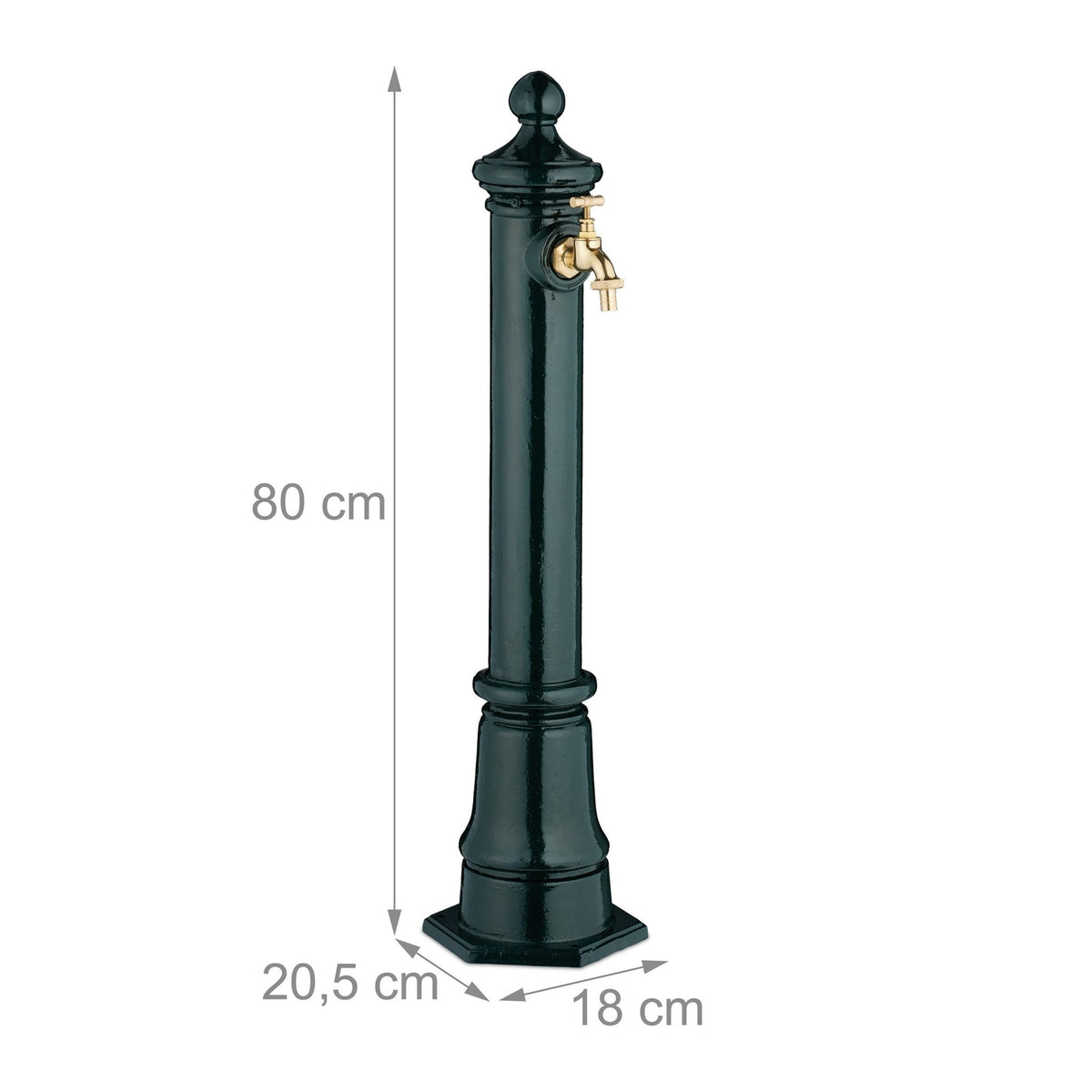Antique Metal Garden Fountain with Tap, 80 cm