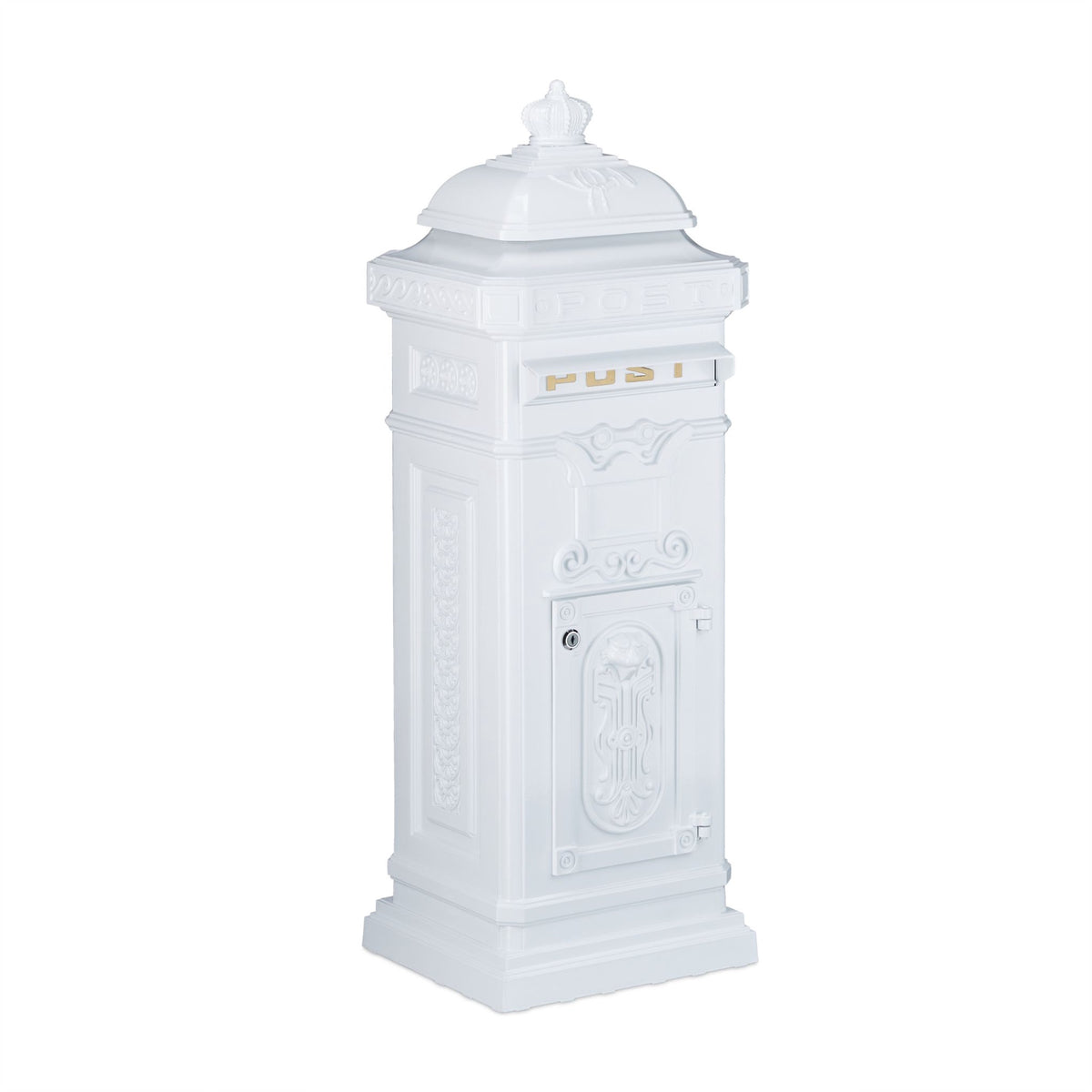 Antique Style Freestanding Cast Aluminium Mailbox