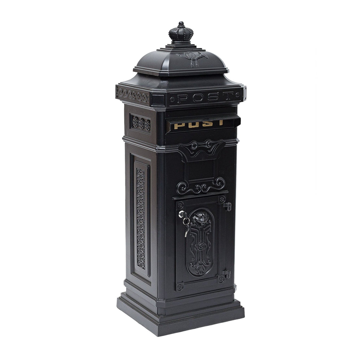 Antique Style Freestanding Mailbox, Cast Aluminium