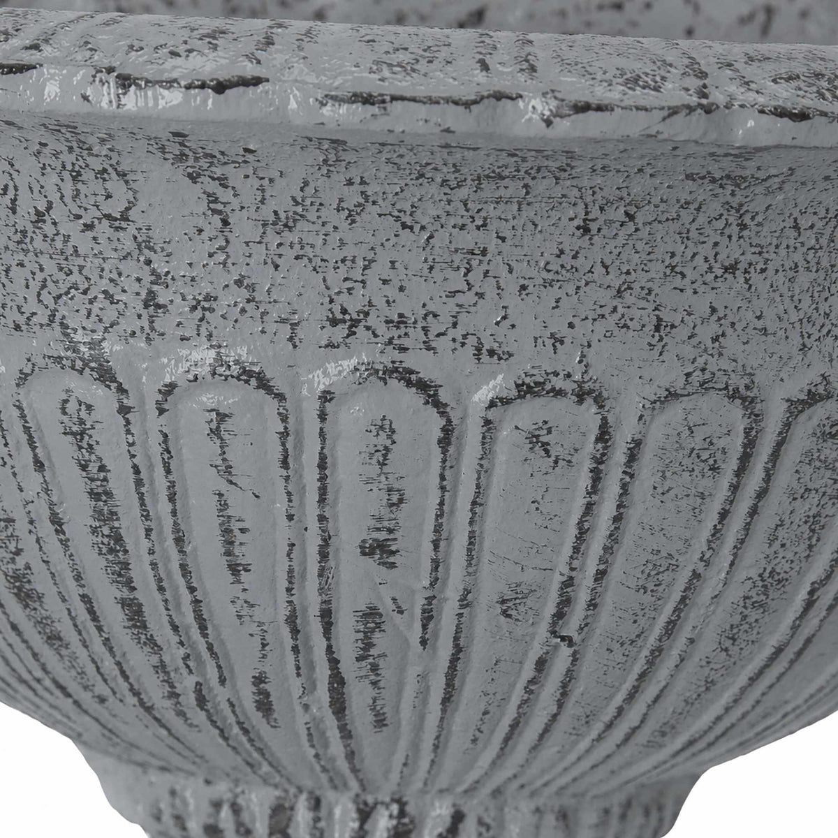 Antique-Style Grey Wall Fountain, Cast Aluminium