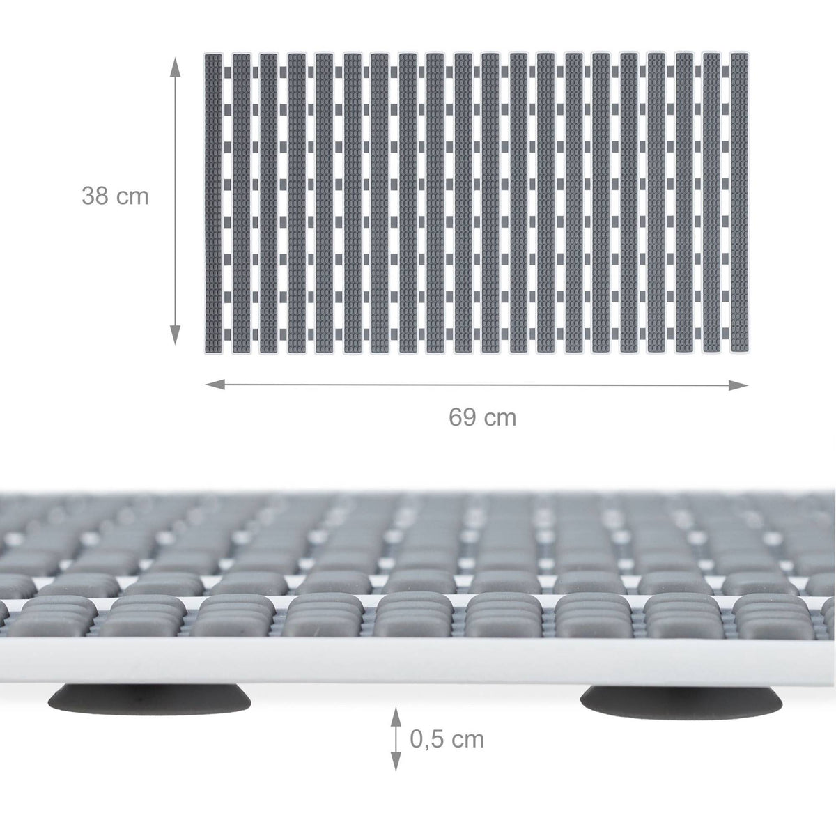 Anti-slip mat for shower and bathtub