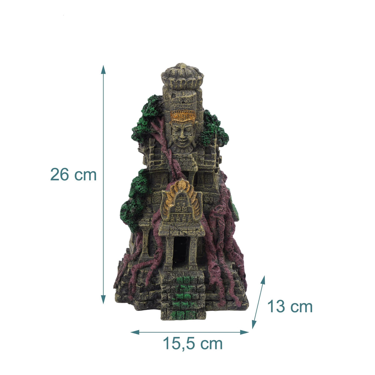 Aquarium Temple Ornament, Polyresin Cave Hideaway