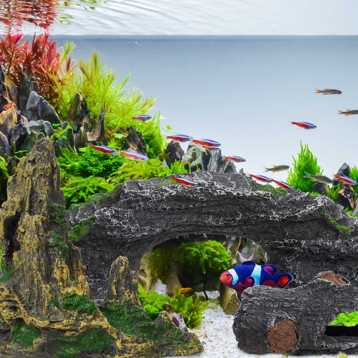 Aquarium decoration, 3 parts