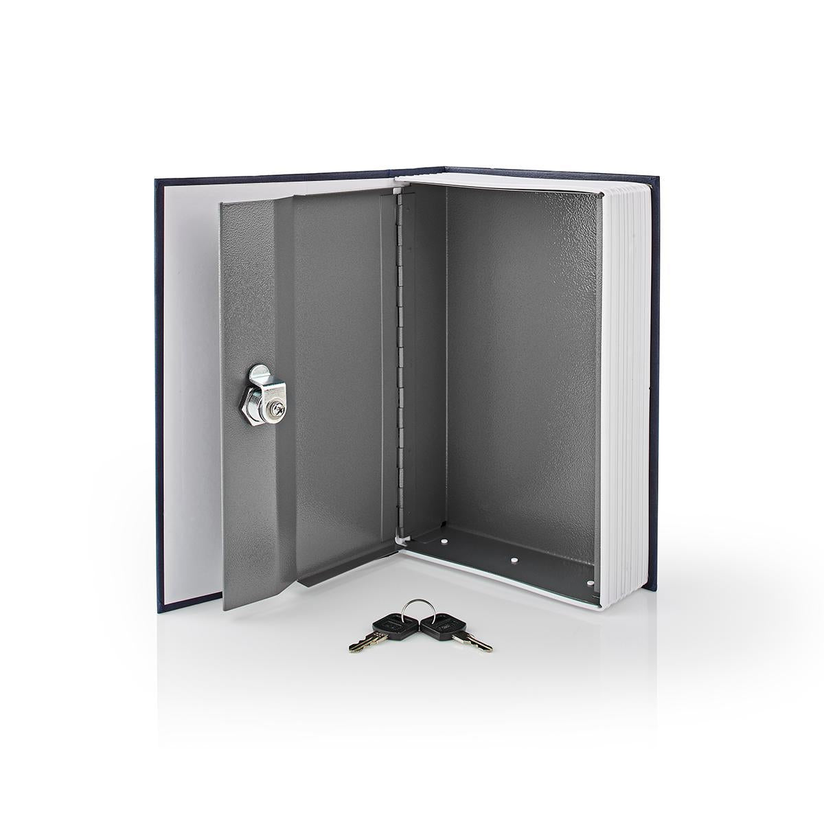 Arch | Book Safe | Keyhole | Indoor | Medium | internal volume: 1.6 l | 2 Keys Included | Blue / Silver